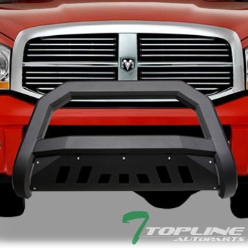 TLAPS 7422441417408 Compatible with 2006-2008 Dodge Ram 1500 Matte Black AVT Style Bull Bar Guard with Skid Plate