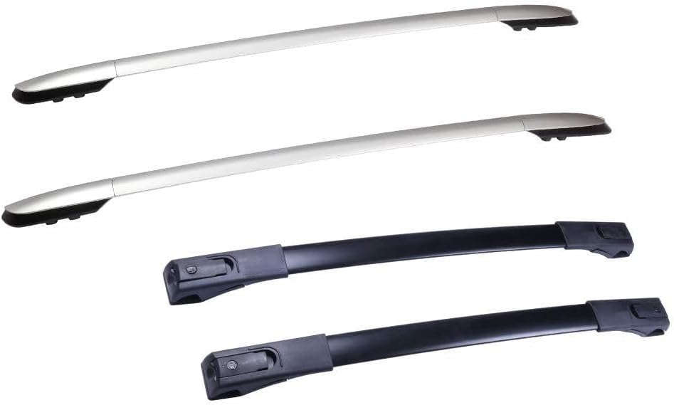 AUTOMUTO Crossbars + Side Rails fit for Toyota for RAV4 2013-2018 Aluminum Black Roof Top Bar Luggage Carrier
