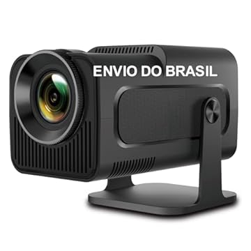 【ENVIO DO BRASIL】HY320 Projetor 1080P Suporte 4K - Salange Mini Projetor Portatil, Keystone Automático, Inteligente FHD,12000 lúmens com WiFi 6, BT 5.2 e Android 11.0, 180° Giratório (US Plug)