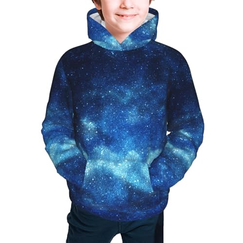 Galaxy Space Constellation Nebula Hoodie Youth Hooded Sweatshirt 3D Digital Printed With Pockets Tops