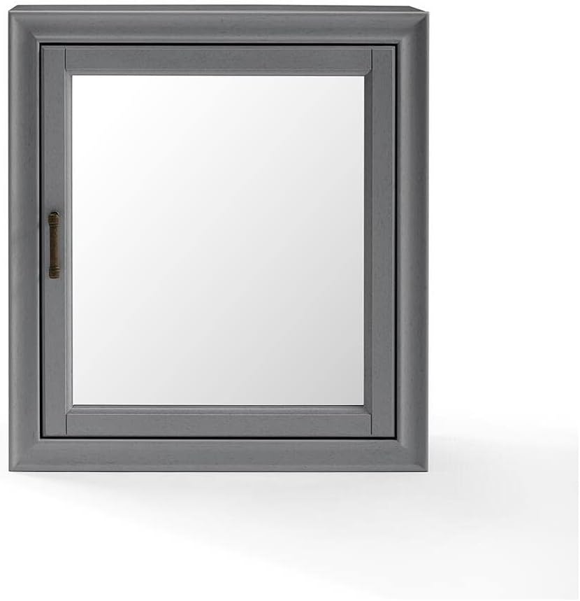 HomeStock Wall Mounted Mirror Cabinet - Bathroom Storage Organizer with Shelves - Modern Farmhouse Vanity Mirror