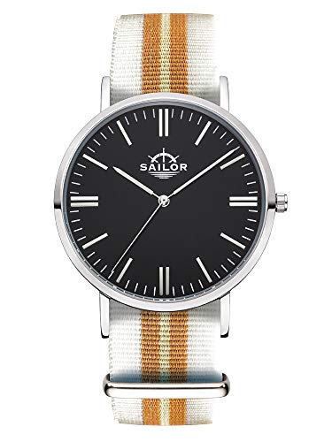 Montre analogique Sailor Classic Beach blanche dotée d'un bracelet nylon