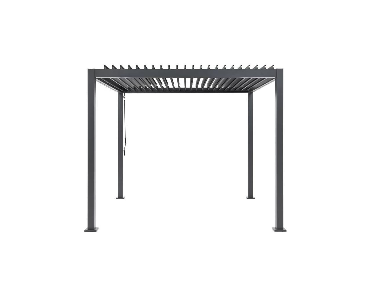 Pergola bioclimatique GAYA - Structure en aluminium et en Acier - 290x290xH240 cm - Gris