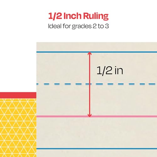 School Smart Zaner-Bloser Papier, 1/2 Zoll liniert, 8 x 10-1/2 Zoll, 500 Blatt