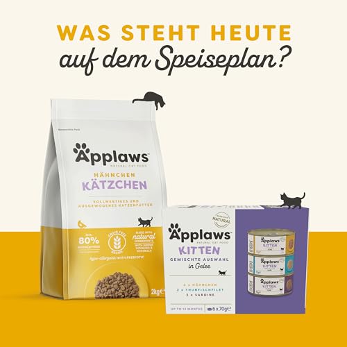 Applaws Katzentrockenfutter Adult, Huhn mit extra Lachs, getreidefrei und komplett 2kg (1 Packung)