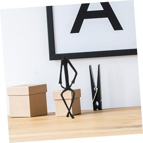 Sculpture en fer noir décoration élégante maison pour rompre la monotonie