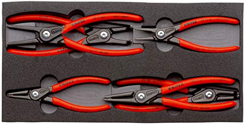 Knipex Jeu de pinces de précision pour circlips sur plateaux en mousse 00 20 01 V02