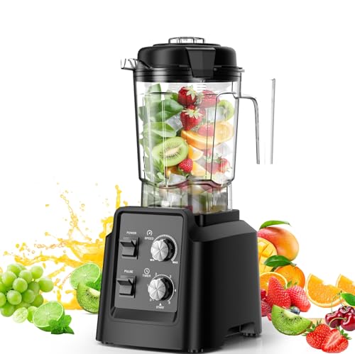 Blender, Blender for Smoothies with 68Oz. Pitcher, 27Oz. Grinder and 20Oz. To-go Cup, 28000 RPM Countertop Blenders for Kitchen, Ice Crushing, Frozen Fruits - Timing Setting, Speed Adjustable