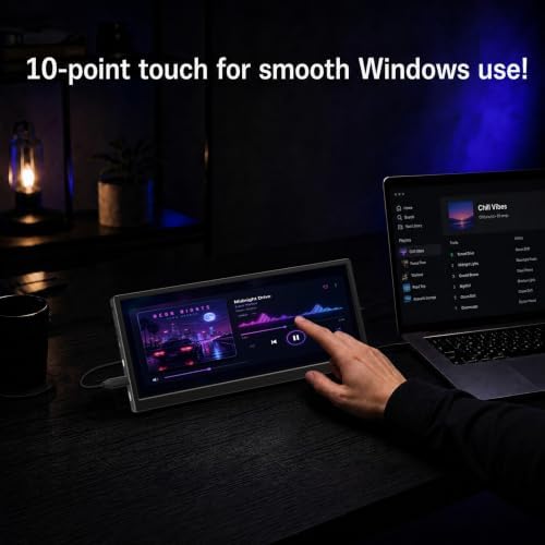 Qunub 12.3" Stretched Bar Touch Monitor for PC Case AIDA64 Sensor Panel - 4