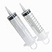 Large Plastic 100 mL/cc 3.4oz Syringe Animal Feeding Garden Watering Essential Oil Separator Syringe No Needle,Non-Sterile (2 Pack)1