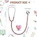 ERDOGLY Kids Stethoscope Toy, Real Working Nursing Stethoscope for Kids, Toddler Doctor Game Kit, Girls Boys Doctor Nurse Cosplay Halloween Costume Accessories, Red