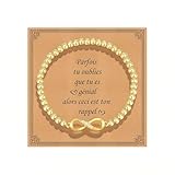 Gamtic Dainty Pulsera protectora para mujeres y niñas, elástica, chapada en oro de 14 quilates, pulsera para mujer, nudo dorado, árbol de la vida, talismán de la suerte, regalo para mujeres y niñas