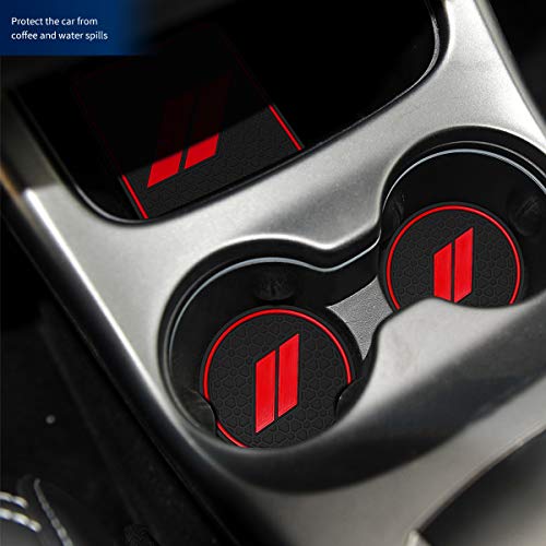 Auovo Anti dust Mats for Journey Accessories 2021 2020 2019 2018 2011-2020 Custom Fit Center Console and Cup Holder Liners Mats(Red)