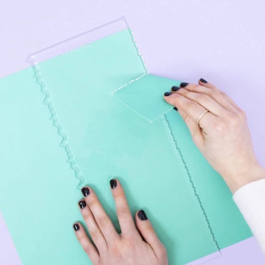 Craftelier - Double Shaped Paper Edge Ripper - Craft, Card or Scrapbooking Projects | Size 14 x 33 cm | Color Transparent