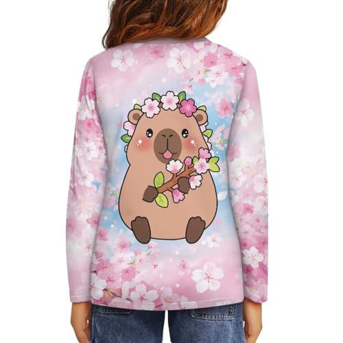 Image of Kids Long Sleeve Shirts for Girls 3-16 Year Old Cute Clothes for Teen Girls Casual Workout Tops