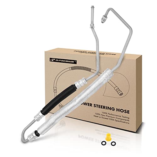 A-Premium Power Steering Pressure Hose Line Assembly Compatible with Chevrolet Corvette 2005-2013, 6.0L 6.2L 7.0L, with O-ring, Pump to Gear/Rack