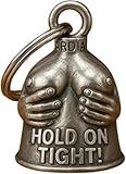 Funny Motorcycle Guardian Bell,Good Luck Protection Charm For Bikers,Unique Two Handful Boobs Guardian Bell (A)