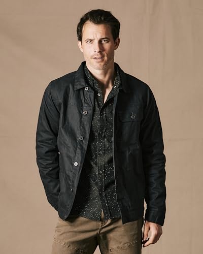 Image of Huckberry Flint and Tinder Men's Flannel-Lined Waxed Trucker Jacket