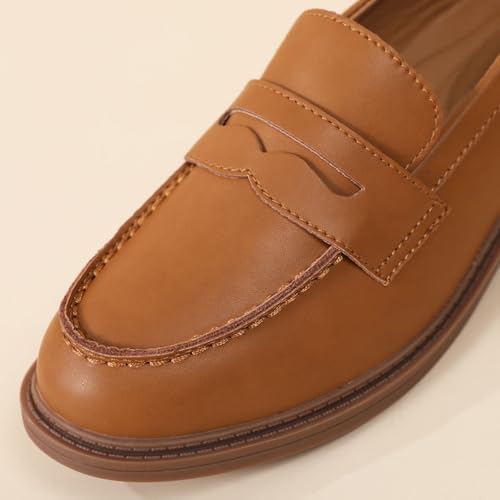 Image of Penny Loafers for Women Non Slip Work Shoes for Women's Loafers & Slip-Ons Ladies Business Casual Shoes Driving Flats