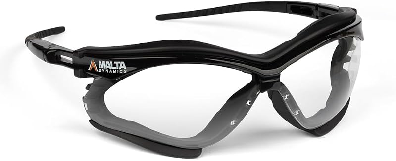 APEX Foam-Lined Safety Glasses – ANSI Z87.1 Spoggles for Construction Workers, Anti Scratch Protective Eyewear