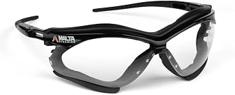 Malta Dynamics APEX Foam-Lined Safety Glasses ANSI Z87.1 Spoggles for Construction Workers, Anti Scratch Protective Eyewear