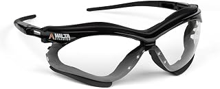 APEX Foam-Lined Safety Glasses – ANSI Z87.1 Spoggles for Construction Workers, Anti Scratch Protective Eyewear