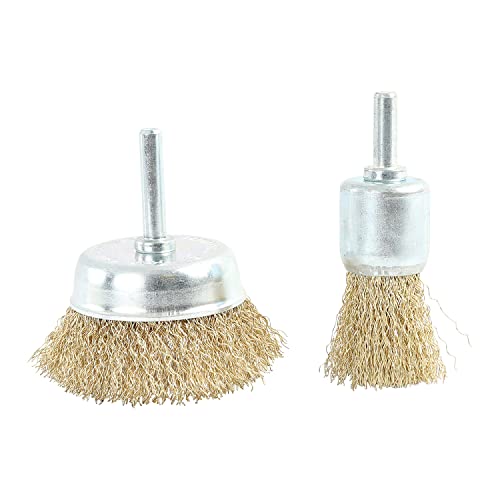 Image of OEMTOOLS 26065 Wire Brush Drill Attachment Set, Wire Brush for Drill Removes Rust, Paint, and Scale, 6 Pc Wheel and Cup Kit with 1 /4 Inch Shank, 4,500 Max RPM