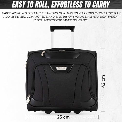 FLYMAX Rolling Laptop Case on 2 Wheels - Fits Most Laptops up to 16" - Image 6