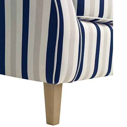 Max Winzer Einzelsofa Lorris 3-Sitzer | In Weiss mit blauen Streifen | Mit Federkern | 196 x 102 x 85 cm - 2900-3100-2077808-F01 Max Winzer Einzelsofa Lorris 3-Sitzer | In Weiss mit blauen Streifen | Mit Federkern | 196 x 102 x 85 cm