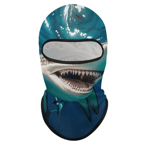 Balaclava para hombre y mujer, máscara para esquí, cubreboca completo con diseño de pez del océano, ideal para ciclismo y motociclismo miniatura 7