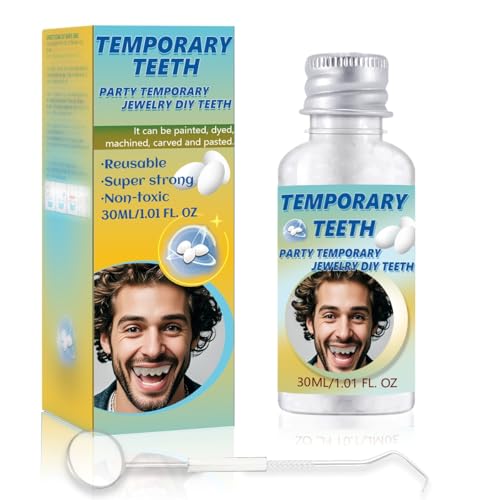 Image of Provisional Teeth Beads Fake Tooth: Suitable for Gatherings and Daily Provisional Tooth Decoration. High Hardness, Durable, and Reusable.