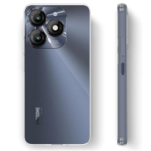 Image of COVERBLACK Soft Rubber Silicon Clear Case Back Cover Compatible for itel ZENO 10 - Transparent