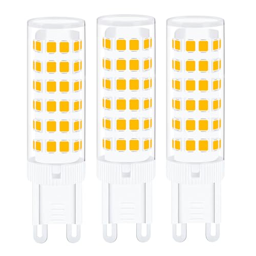 Kuyamilay G9 LED Bulb Warm White 7W, Corn Light 3000K, Energy Saving Replacement for Halogen Lamp, AC 220-240V, 3 Pack