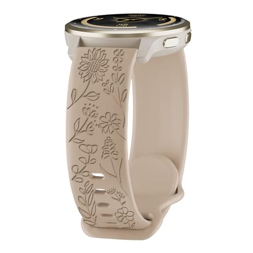 HQzon 22mm �\�t�g�V���R�����v�o���h Garmin Venu 3/Vivoactive 4/Venu 2/Venu 4 45mm�ɑΉ� �Ђ܂��v�����g �h�������p�o���h Forerunner 265/255 �����p
