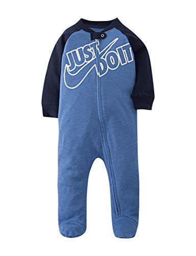 Nike Infant/Toddler Printed Footed Coverall (Mountain Blue Heather(56F377-C5Y), 9 Months)