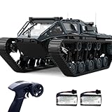 XINGRUI 1:12 Scale Remote Control Car Military Crawler Off-Road RC Tank with 4WD, Adjustable Speed/Steering, 2 Batteries & Openable Doors – All-Terrain RC Truck for Kids Adults, Birthday Gifts