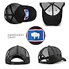 Adjustable Wyoming State Flag Trucker Hat Mesh Baseball Cap with Embroidered Patch for Men Women #3