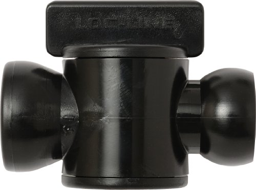 Loc-Line Coolant Hose Component, Black Acetal Copolymer, In-line Valve, 1/2