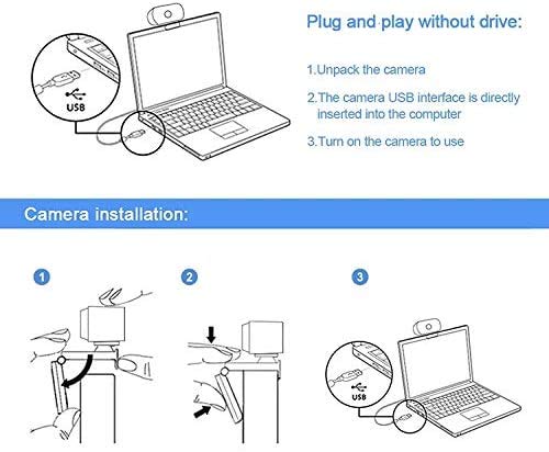 1080P Webcam with Microphone & Privacy Cover, Web Cam USB Camera, Computer HD Streaming Webcam for PC Desktop & Laptop w/Mic, Wide Angle Lens & Large Sensor for Superior Low Light by VSILE - Image 7