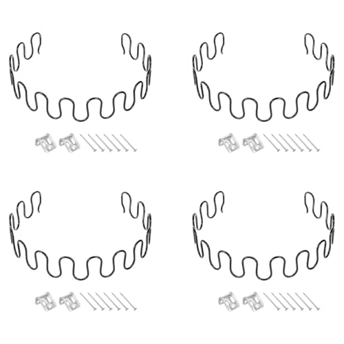 sourcing map Lot de 4 kits de réparation de ressorts d'ameublement, 60 cm avec clips et clous pour meubles, canapés, fauteuils inclinables