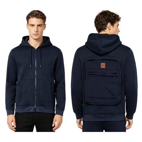 Sweat capuche homme avec sac à dos intégré TTAO blouson sport