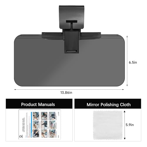 Duwai Sun Visor Extender for Cars,Adjustable Car Visor Extender Sun Blocker(UV400) ,Polarized Car Sun Visor,Safe Driving Extension for Glare,Clip on Sun Visors for Cars, Universal (Universal, L) by DUWAI - Used condition - Image 9