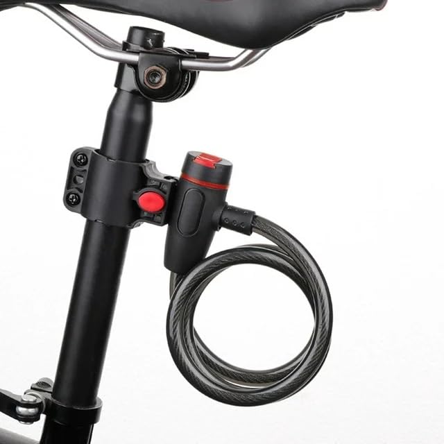 Kandid Heavy Duty Steel Cable Helmet Lock for Men Bike with ๐ฒ๐ณ๐ฐ๐บ Length ๐ด๐บ๐บ Thickness & Integrated Dust Cover with 2 Keys | Cycle Lock for Bicycle | Easy to Operate & Water Resistant 1