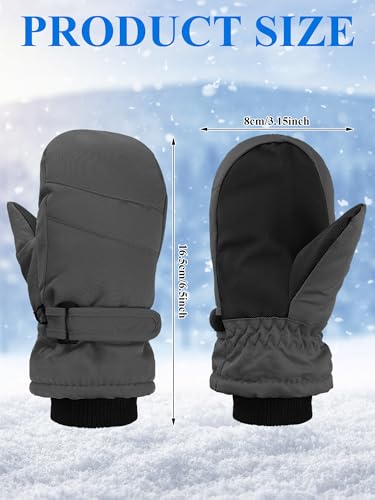 Image of SATINIOR Kids Snow Mittens Waterproof Winter Ski Gloves Warm Thicken Snow Gloves for Girls Boys