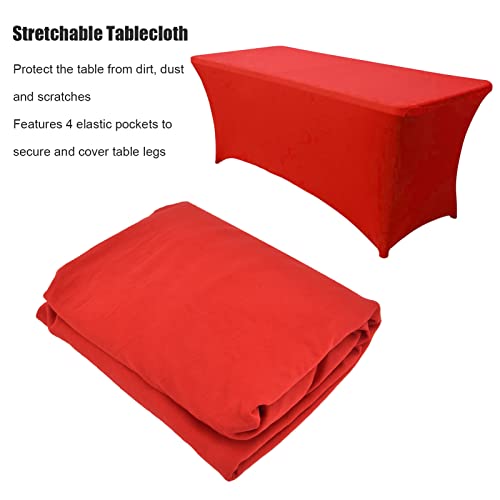 Nappe extensible rouge Aramox rectangulaire en polyester lavable