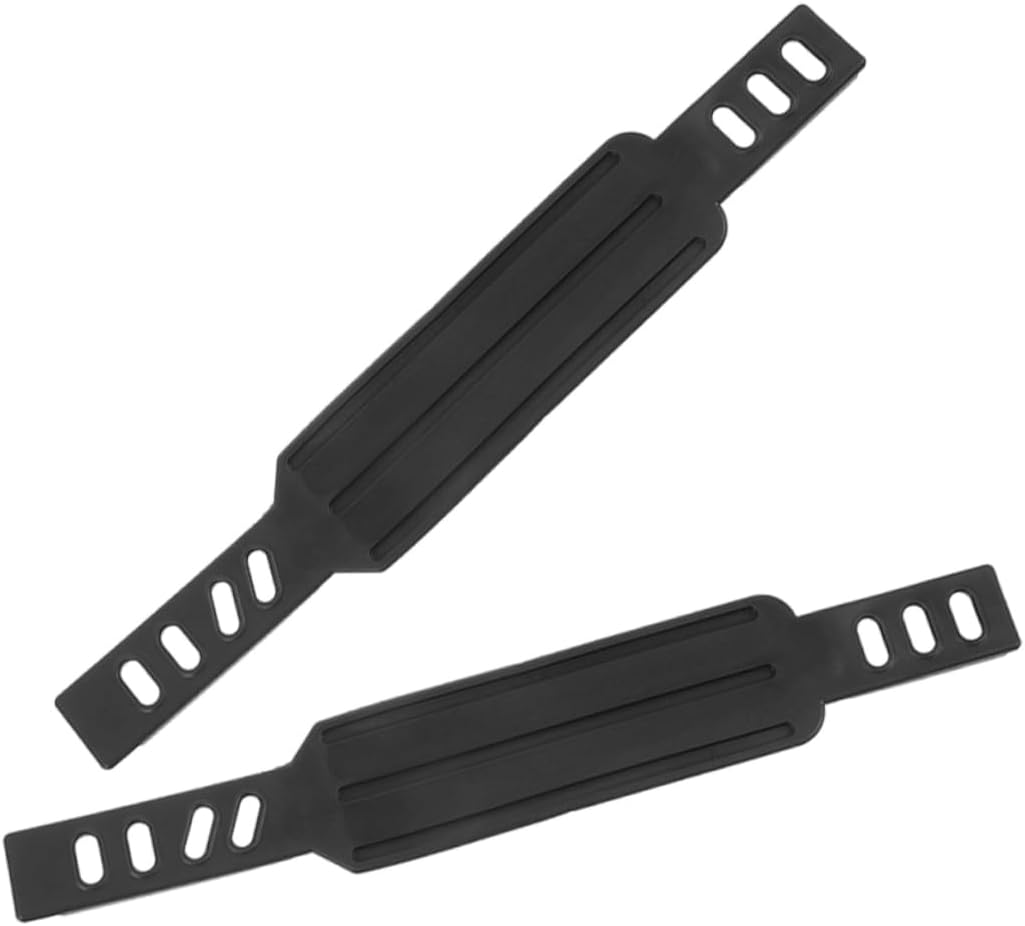 1Pair Adjustable Bike Pedal Straps for Fitness Equipment Durable Plastic Cycling Foot Straps for Gym Accessories Compatible with Stationary Bikes and Exercise Trainers