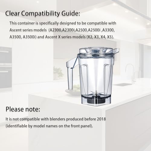 Contenedor reemplazo para licuadoras Vitamix Ascent 64 onzas miniatura 6