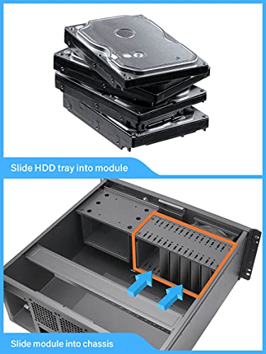 Rosewill 4U Server Chassis 9 Bay Server Case 7X 3.5 + 2X 5.25 Hdd, Atx, Rackmount Server Case, Include Front 1X 120Mm Fan Rear 2X 80Mm Fans Metal Rack Mount Computer Case 17.8" Deep, Rsv-R4100U #TOP3