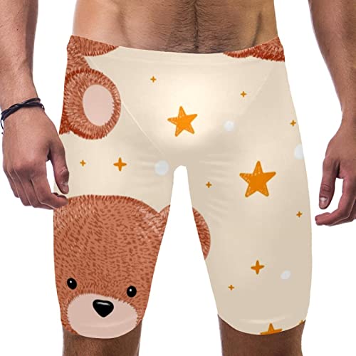 Maillot de bain homme grande taille 3XL confortable motif ours étoiles