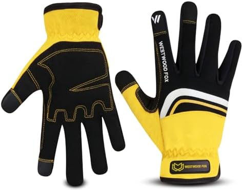 WESTWOOD FOX Guantes de Jardinería Cuero prueba Espinas Guantes d...